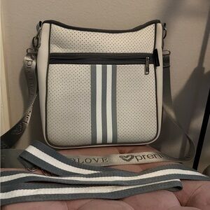 Stylish Gray and White Prenelove Crossbody Bag